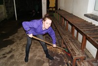 Sweeping up