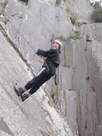 Abseiling at Dinorwic Quarries